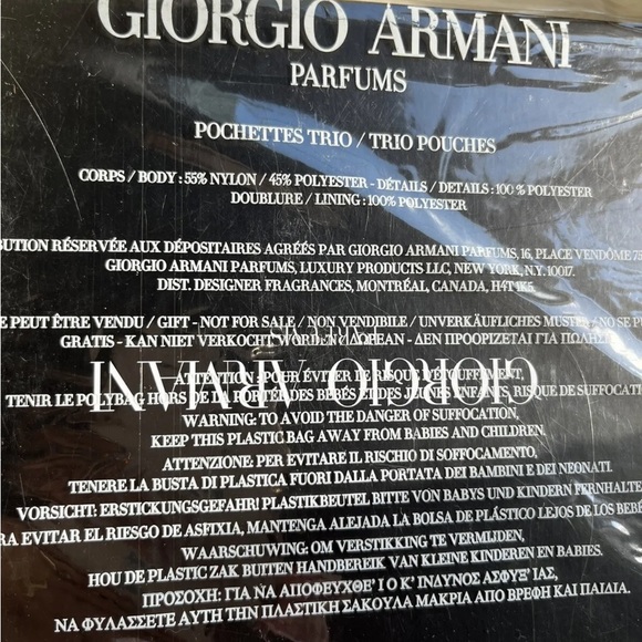 giorgio armani trio of velvet pouches new in box - Picture 8 of 8